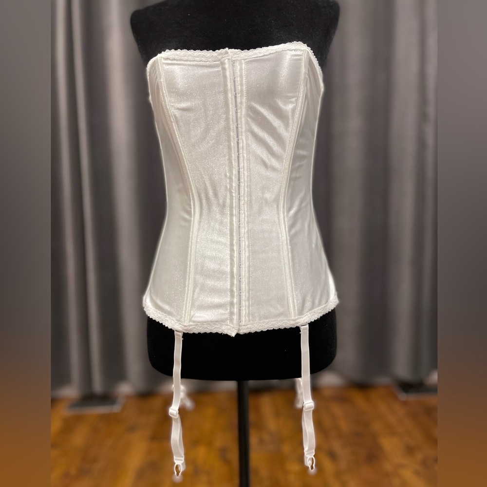 Rare vintage Satin corset with garters